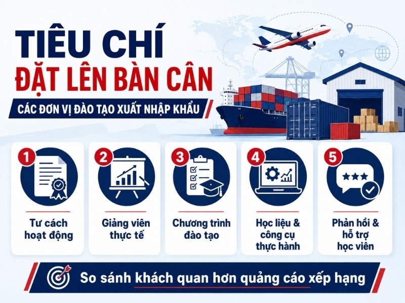 Tiêu Chí Đặt Lên Bàn Cân Các Trung Tâm Đào Tạo Xuất Nhập Khẩu